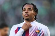 Jules Kounde’s future at the Camp Nou remains up in the air.